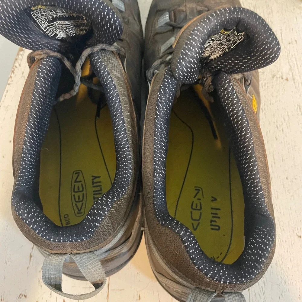 Keen Utility Detroit XT Steel Toe Low Work Shoes 17D Brown ASTM F2413-18 Leather